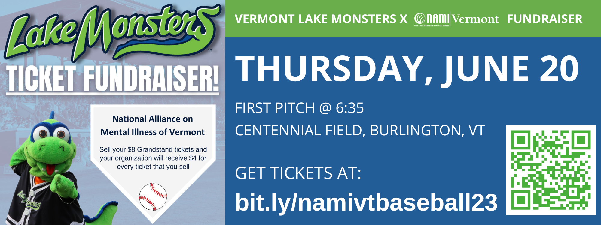 Enjoy a Vermont Lake Monsters Game and Support NAMI Vermont! - NAMI Vermont